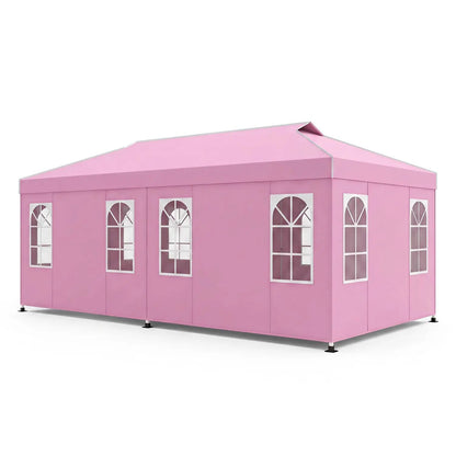 Pop Up Canopy Tent 10x20 Ft With 6 Sidewalls