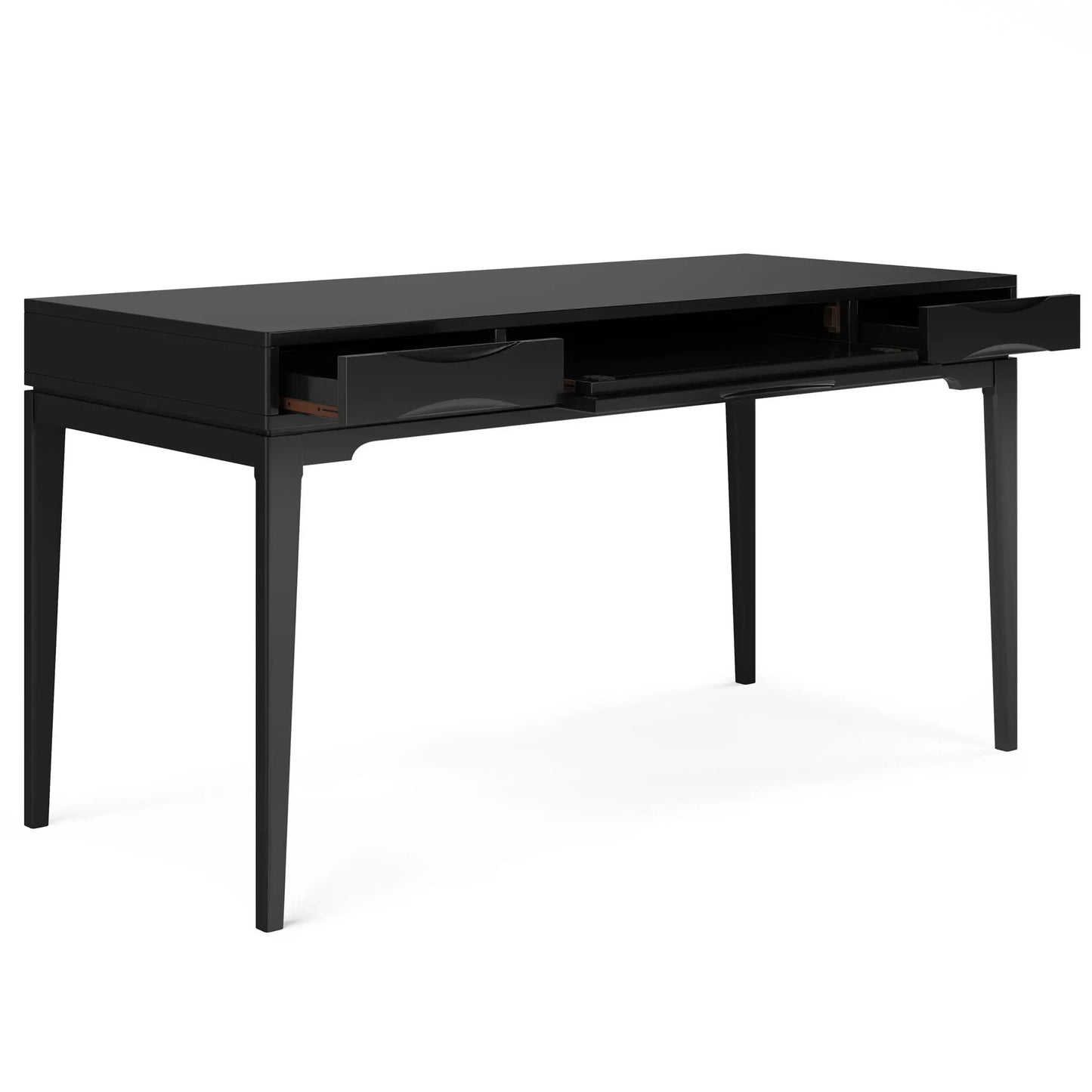 Harper Handcrafted Desk by Unique Piece Furniture, black writing desk with two drawers on Tampa Home & Garden Store