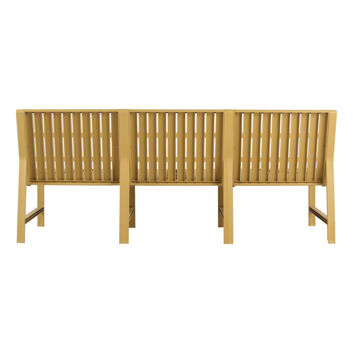 Waterproof two-piece orange outdoor patio set, metal frame, slatted backs on Tampa Home & Garden Store