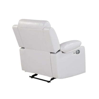 Blanche Glider Recliner With Led And Pillow Arms