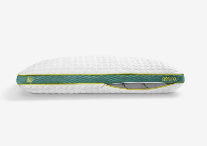 BedGear Astro Youth pillow with white cover and teal zipper trim backrest pillow on Tampa Home & Garden Store