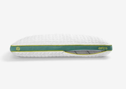 BedGear Astro Youth pillow with white cover and teal zipper trim backrest pillow on Tampa Home & Garden Store