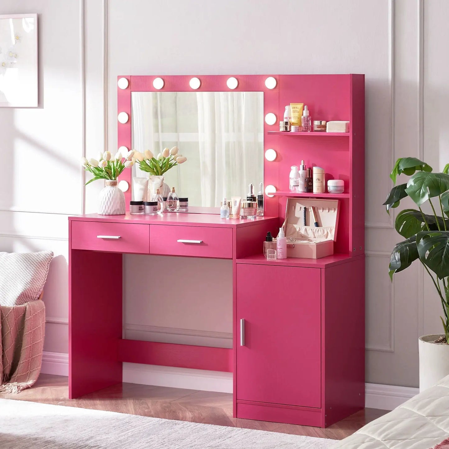 Vanity Desk With Mirror and Lights Dressing Table