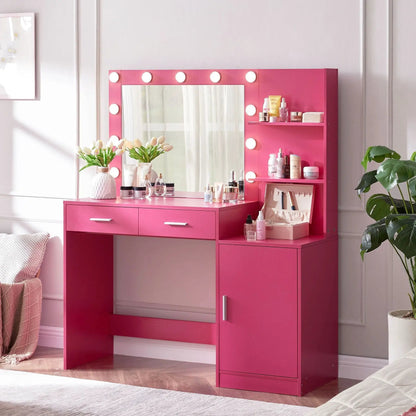 Vanity Desk With Mirror and Lights Dressing Table