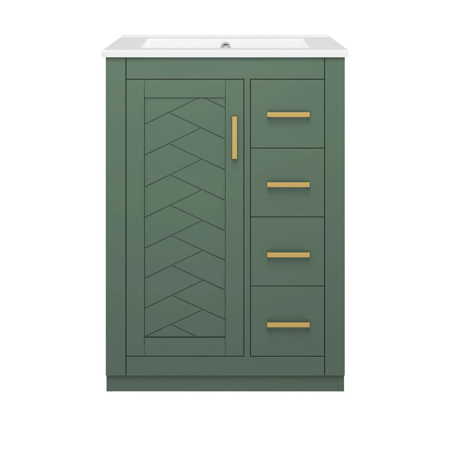 Modern Bathroom Vanity With 1 Door and 3 Drawers