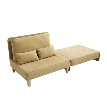 Mid Century Modern 3 Pillow Foldable Sofa Bed