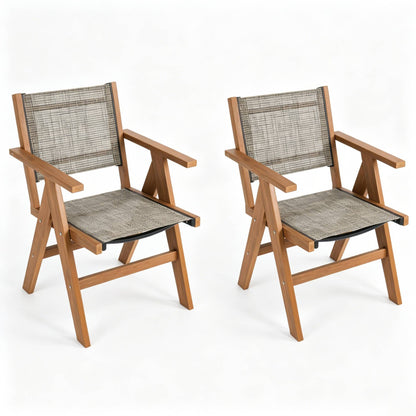 2 Piece Hips Outdoor Dining Chairs for Patio