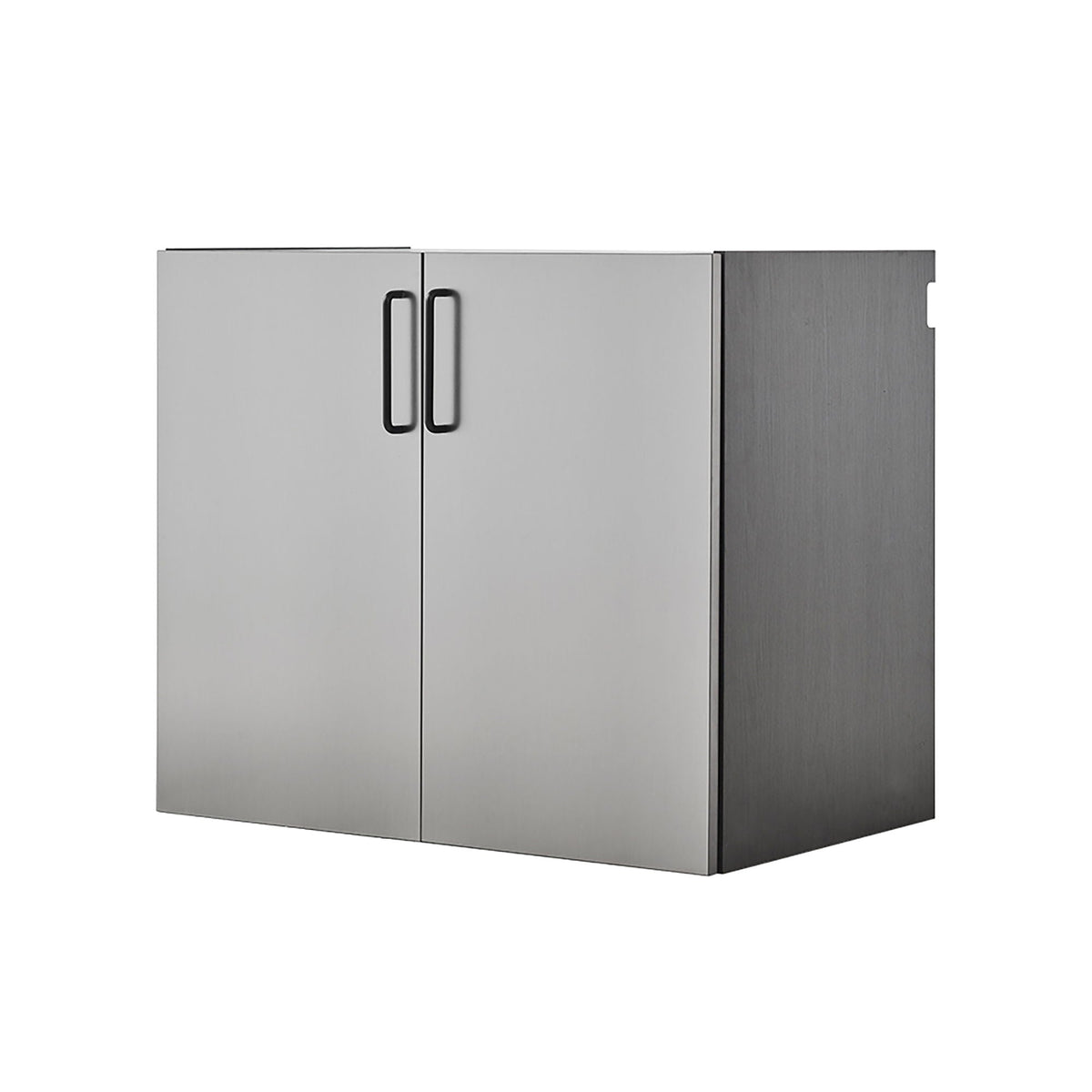 Metallic gray wall-mounted base cabinet with soft-closing doors by HouseOfZazla on Tampa Home & Garden Store