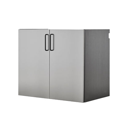 Metallic gray wall-mounted base cabinet with soft-closing doors by HouseOfZazla on Tampa Home & Garden Store