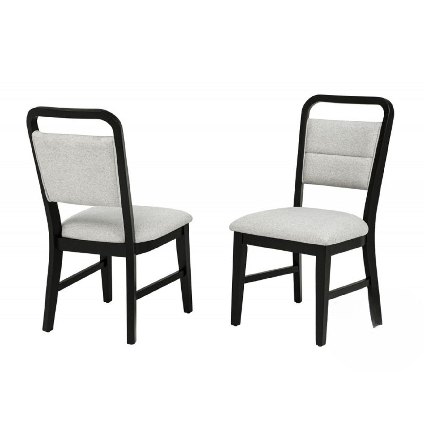 Black Curved Dining Side Chair Set of Two