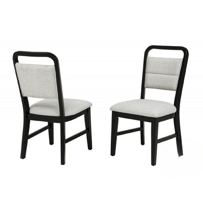 Black Curved Dining Side Chair Set of Two