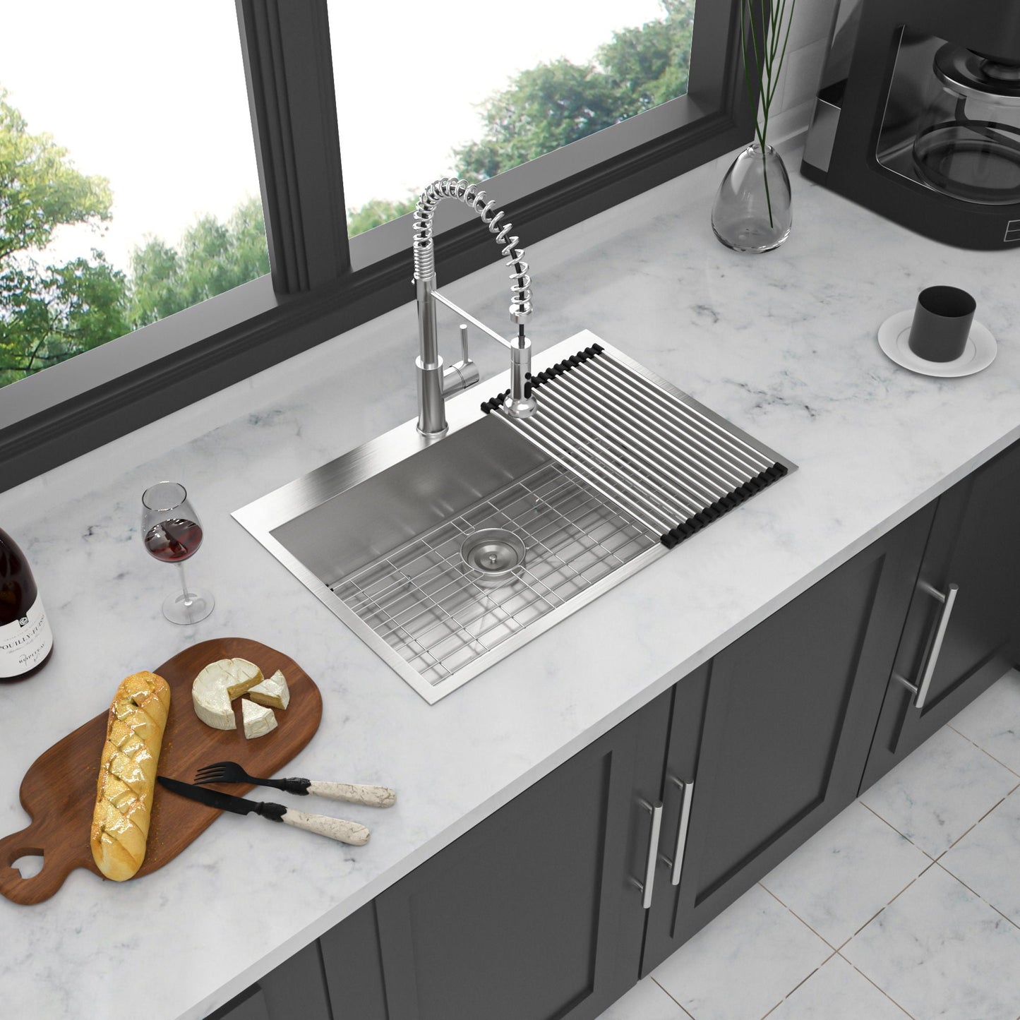 Topmount Brushed Stainless Steel Kitchen Sink