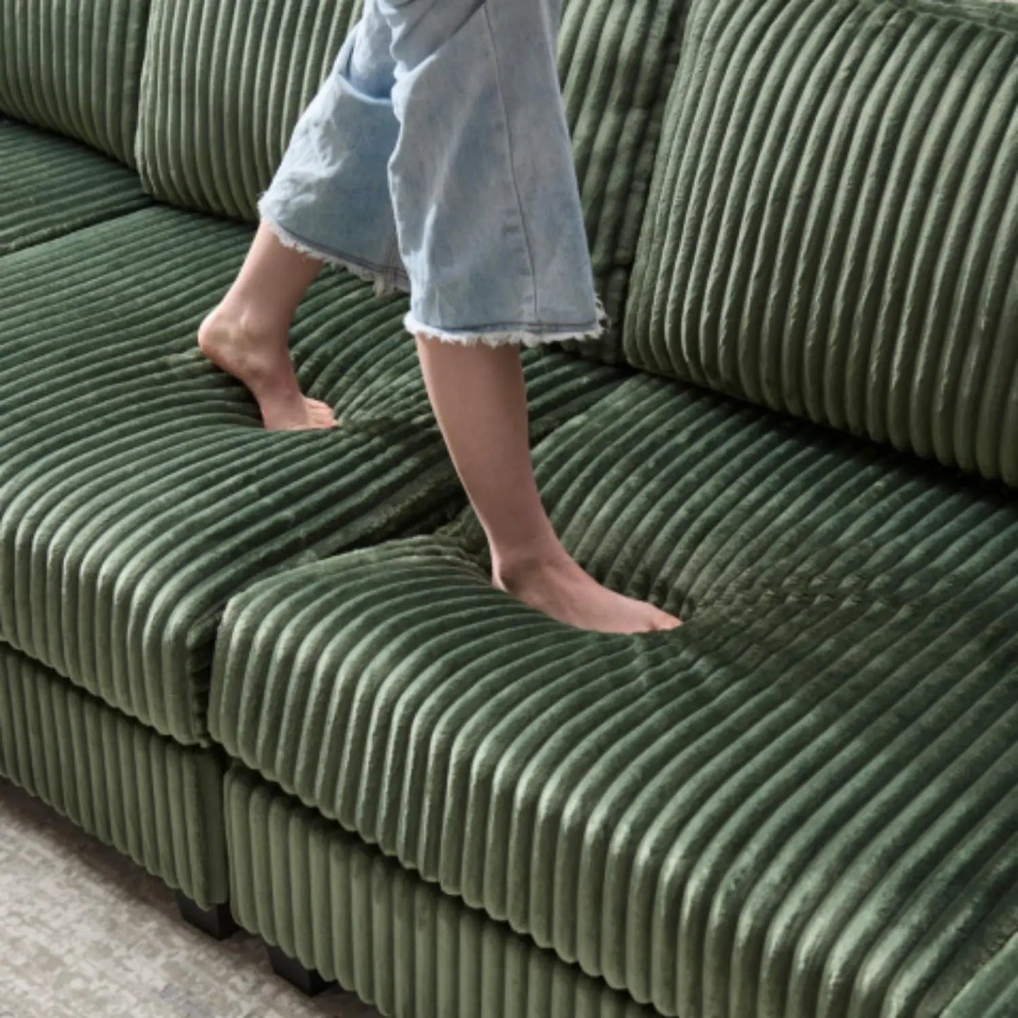 U Shaped Convertible Sofa Four Seater Lounge