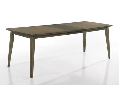 Bistro wide contemporary rectangle dining table with extension leaf in weathered brown wood on Tampa Home & Garden Store
