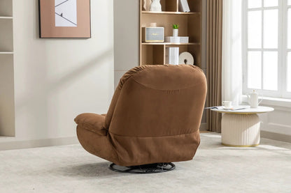 Power recliner swivel glider chair in brown suede with USB charger on Tampa Home & Garden Store
