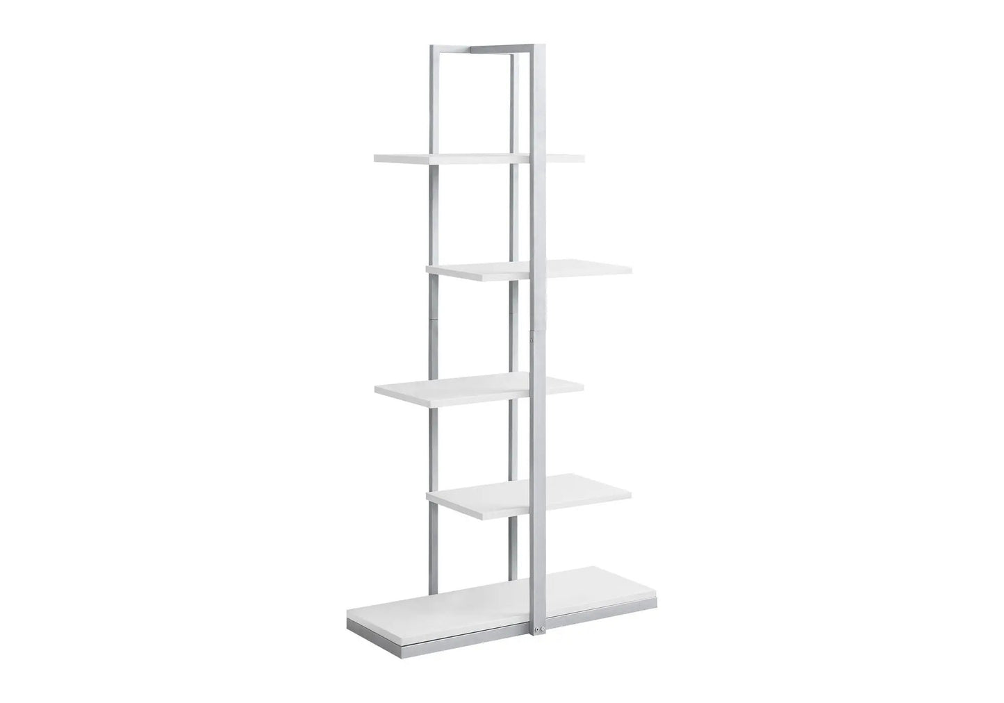 5-tier etagere with white shelves metal frame for office storage by Unique Piece Furniture on Tampa Home & Garden Store