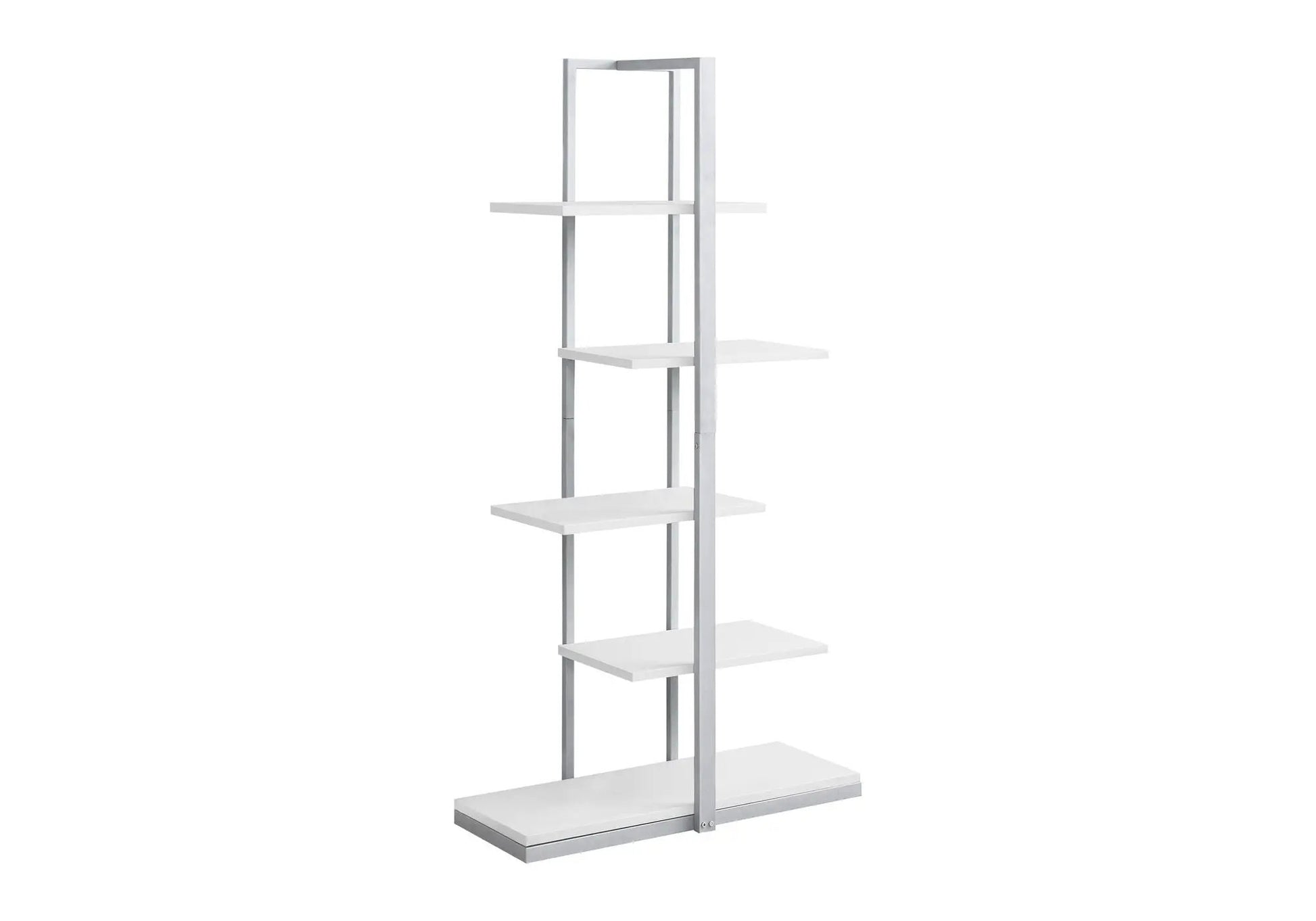 5-tier etagere with white shelves metal frame for office storage by Unique Piece Furniture on Tampa Home & Garden Store