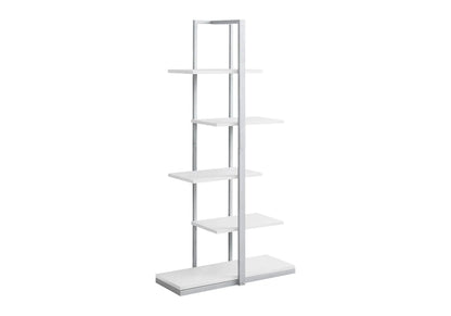 5-tier etagere with white shelves metal frame for office storage by Unique Piece Furniture on Tampa Home & Garden Store