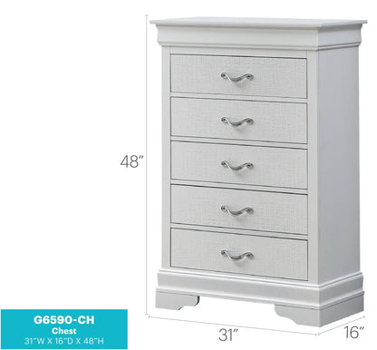 Lorana Chest with Crystal Drawer Pulls Design