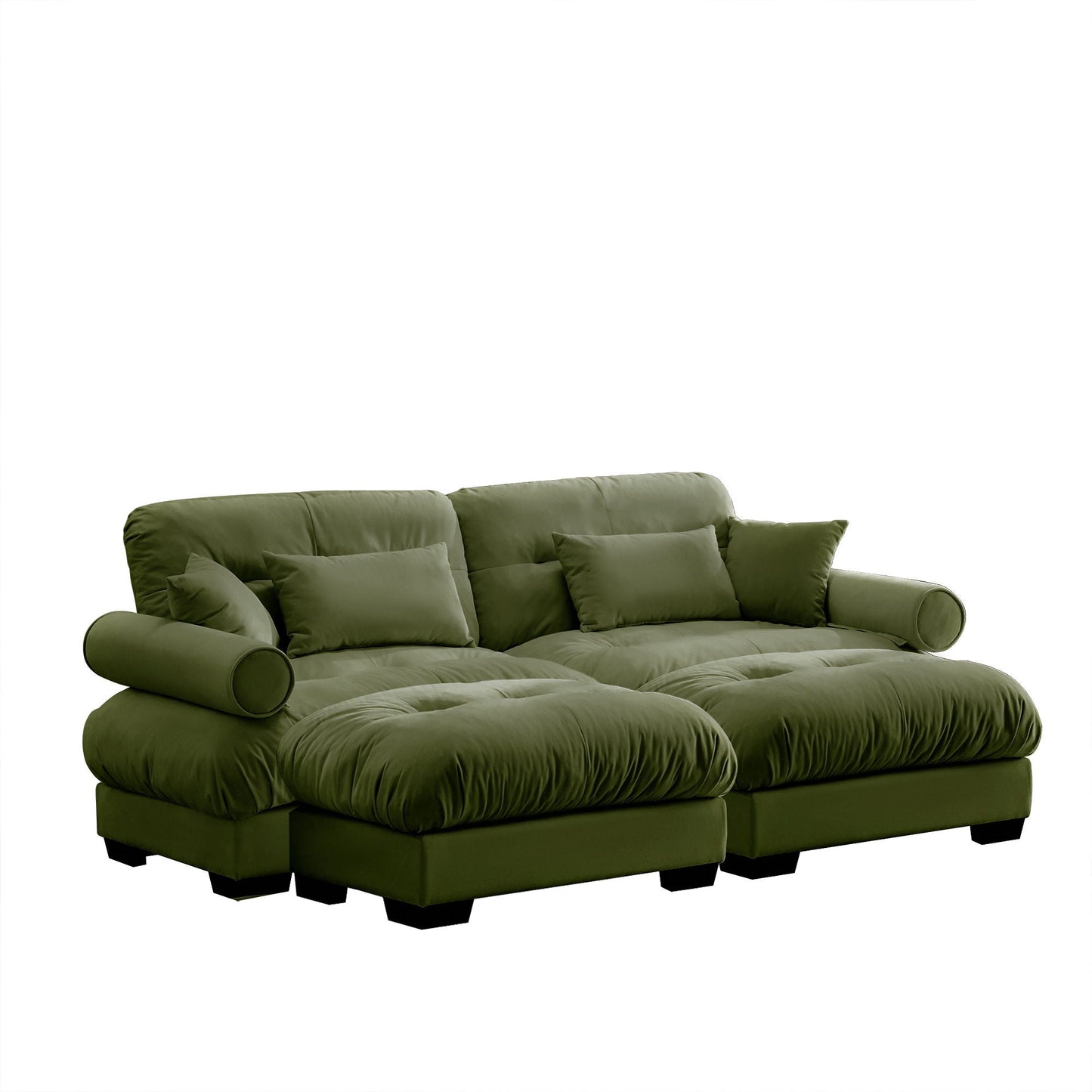 Oversized Modular Sofa with Movable Ottoman