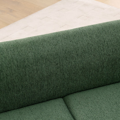 Comfortable oversized pet sofa in green textured fabric for medium/large dogs, close-up corner on Tampa Home & Garden Store