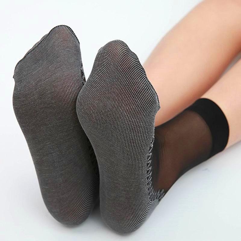 Stevvex women's gray ankle socks, breathable knit, slip-resistant, short 10-pair pack on Tampa Home & Garden Store