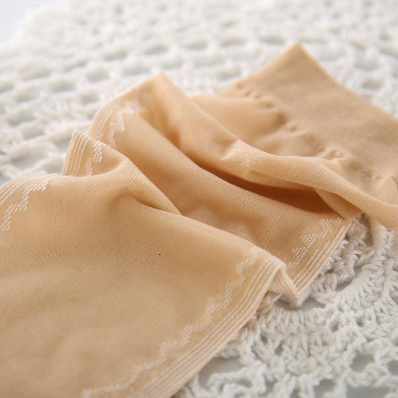Stevvex beige ankle socks with white border, breathable cotton knit on Tampa Home & Garden Store
