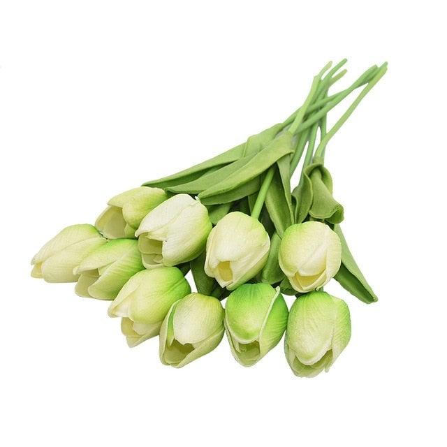 Stevvex 10pcs calla lily artificial bouquet with pale green petals for wedding decor on Tampa Home & Garden Store