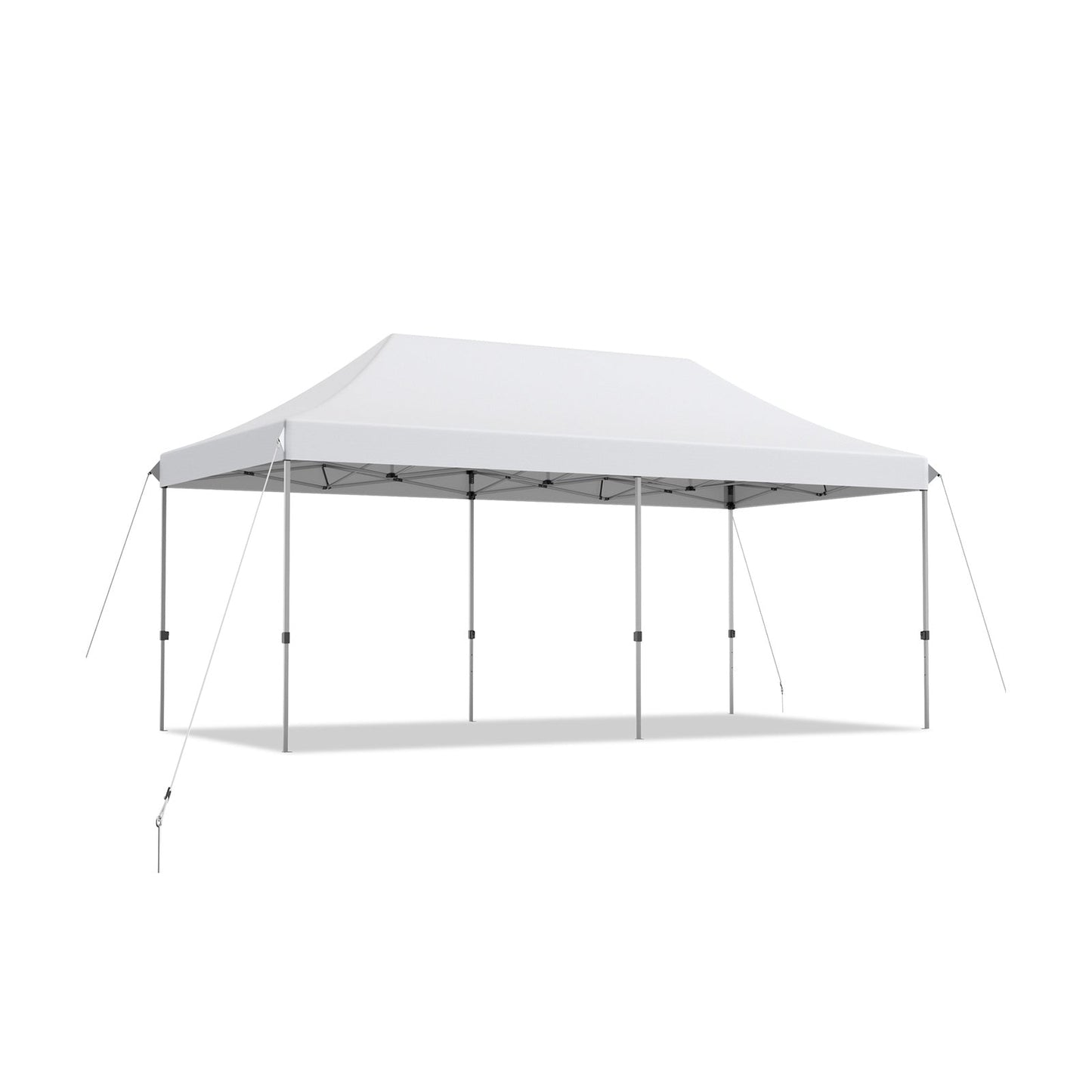 10 x 20 Feet Adjustable Folding Heavy Duty Sun Shelter with Carrying Bag-Blue