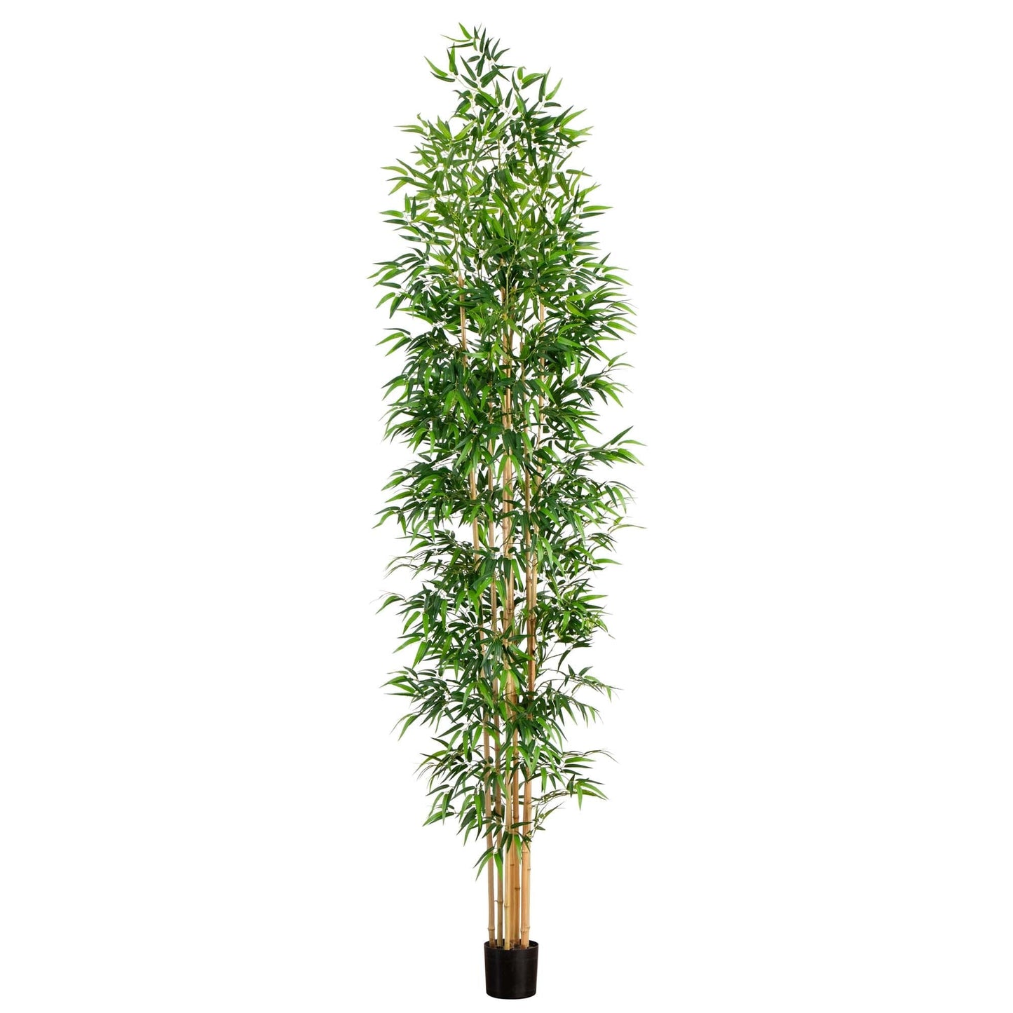 11’ Artificial Bamboo Tree with Real Bamboo Trunks - Tampa Home & Garden Store