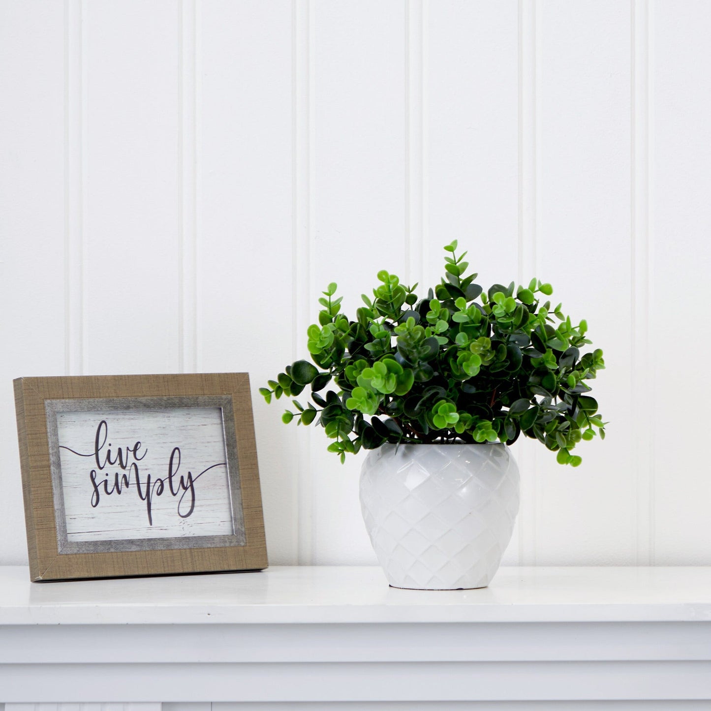 11” Artificial Boxwood Plant with Decorative Planter - Tampa Home & Garden Store