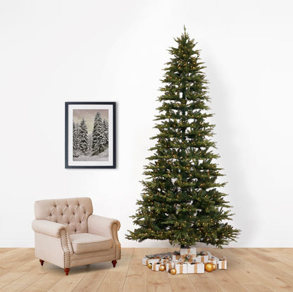 11’ Belgium Fir “Natural Look” Artificial Christmas Tree with 1250 Clear LED Lights and 4222 Bendable Branches - Tampa Home & Garden Store