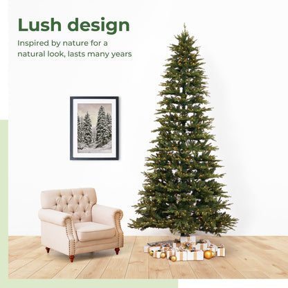 11’ Belgium Fir “Natural Look” Artificial Christmas Tree with 1250 Clear LED Lights and 4222 Bendable Branches - Tampa Home & Garden Store