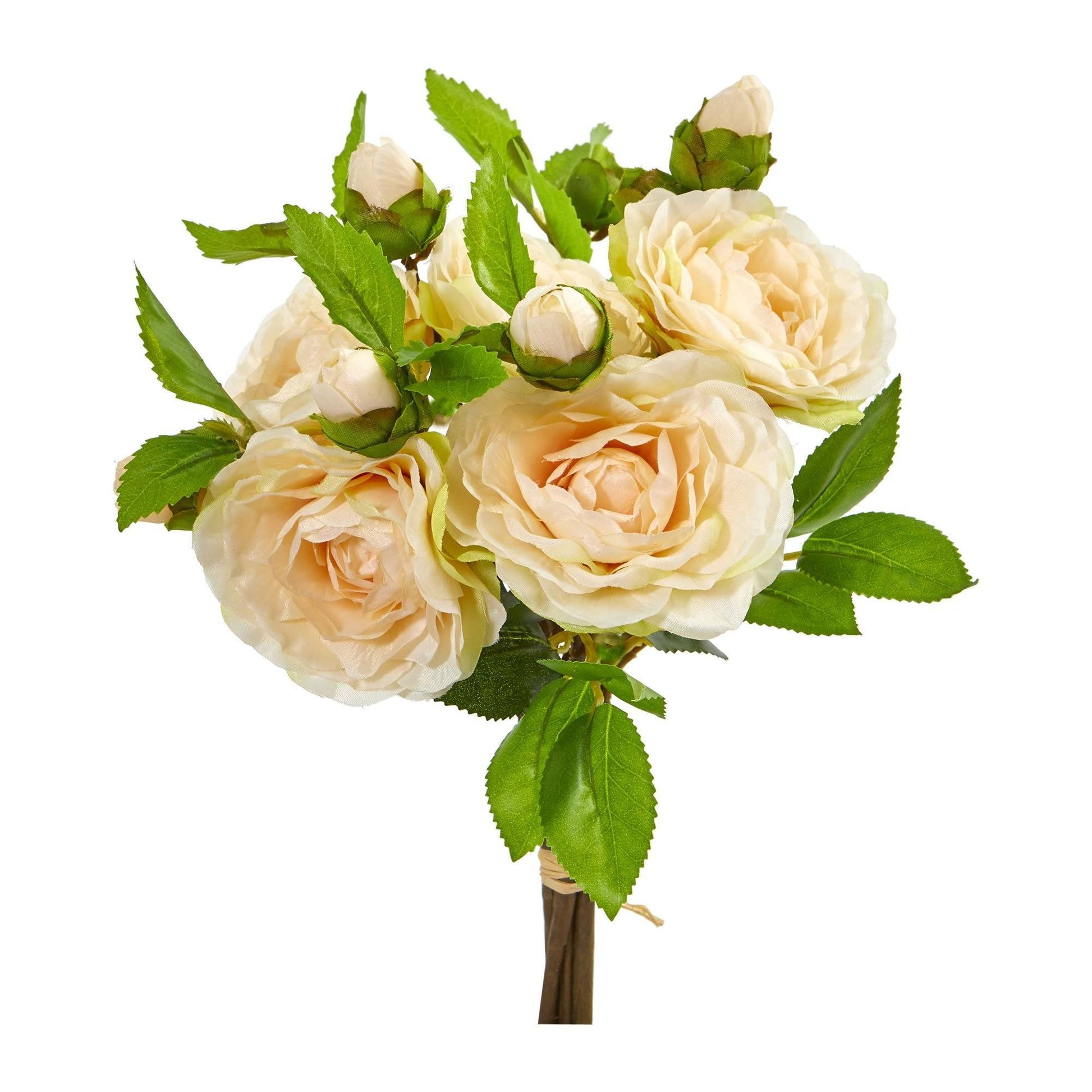11” Camellia Artificial Flower Bouquet (Set of 4) - Tampa Home & Garden Store