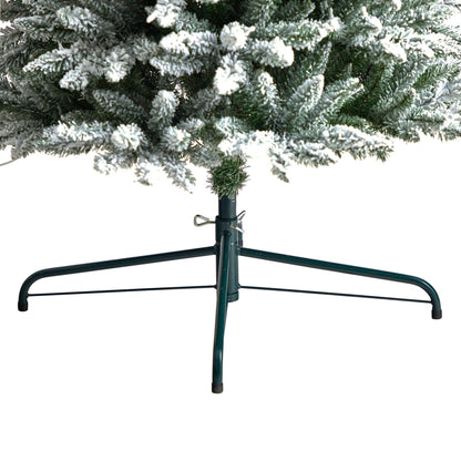 11’ Flocked Pencil Artificial Christmas Tree with 850 Clear Lights and 1435 Bendable Branches - Tampa Home & Garden Store