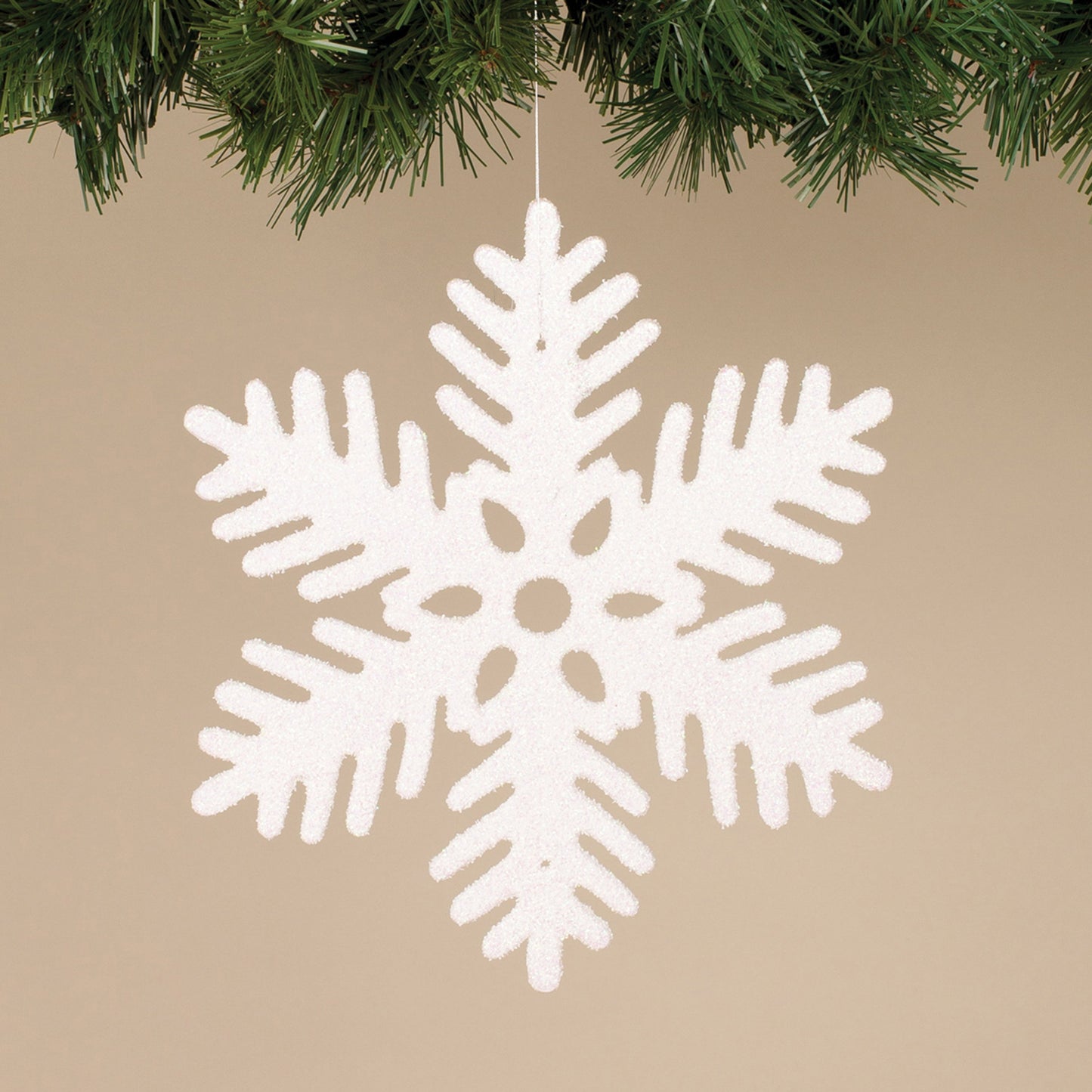 11" Glittered White Snowflake - Tampa Home & Garden Store