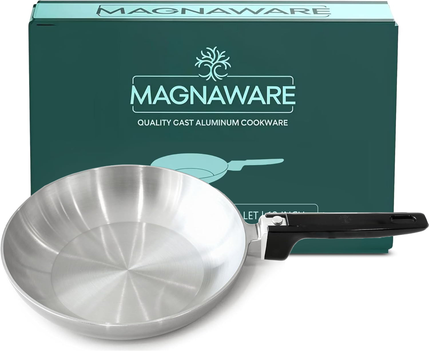 11-Inch Chef Skillet – Quick & Even Heat Distribution – Lightweight Cast Aluminum Frying Pan - Tampa Home & Garden Store