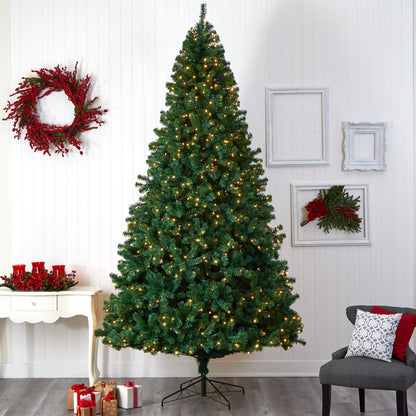 11' Northern Tip Artificial Christmas Tree with 1000 Clear LED Lights and 2720 Bendable Branches - Tampa Home & Garden Store