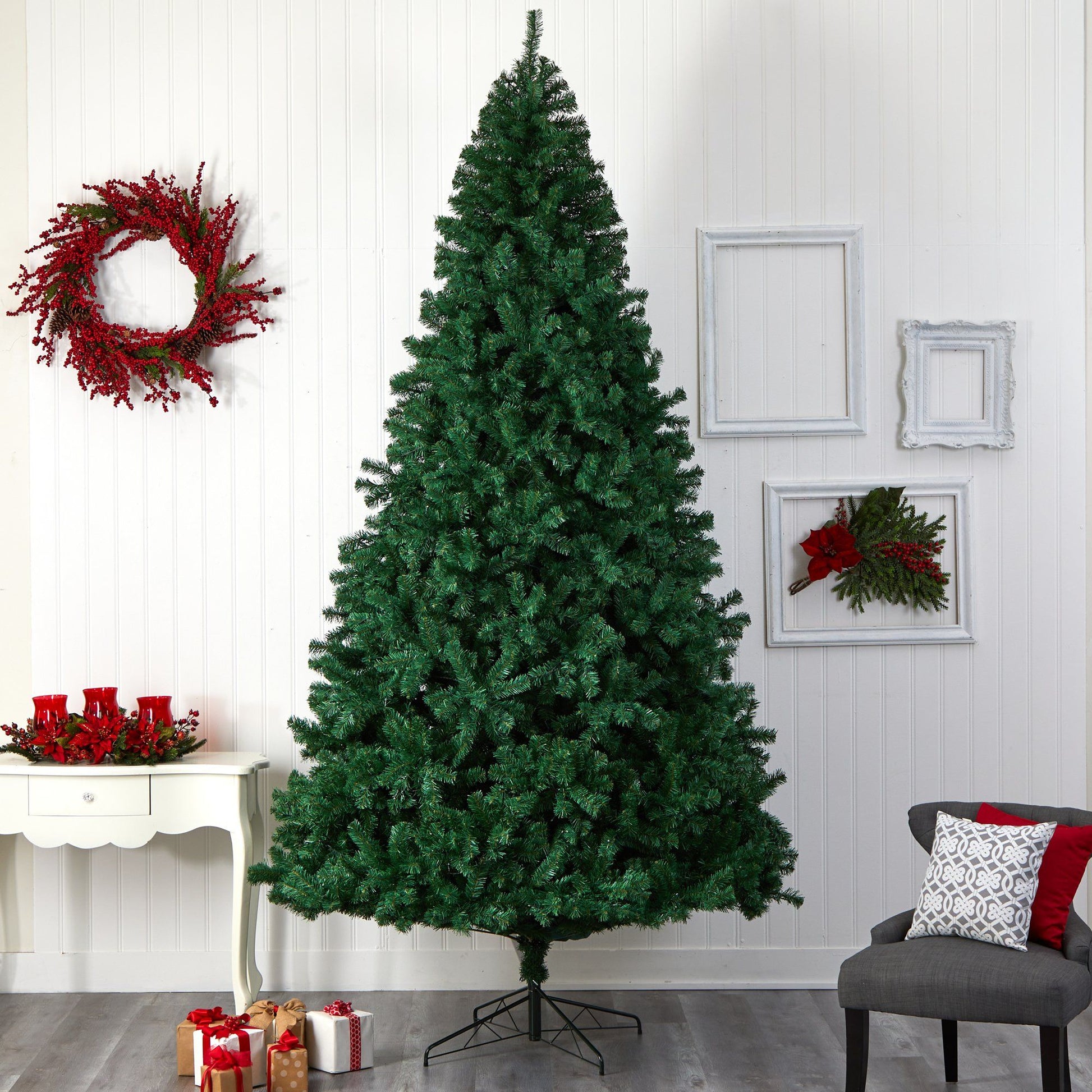11' Northern Tip Artificial Christmas Tree with 1000 Clear LED Lights and 2720 Bendable Branches - Tampa Home & Garden Store