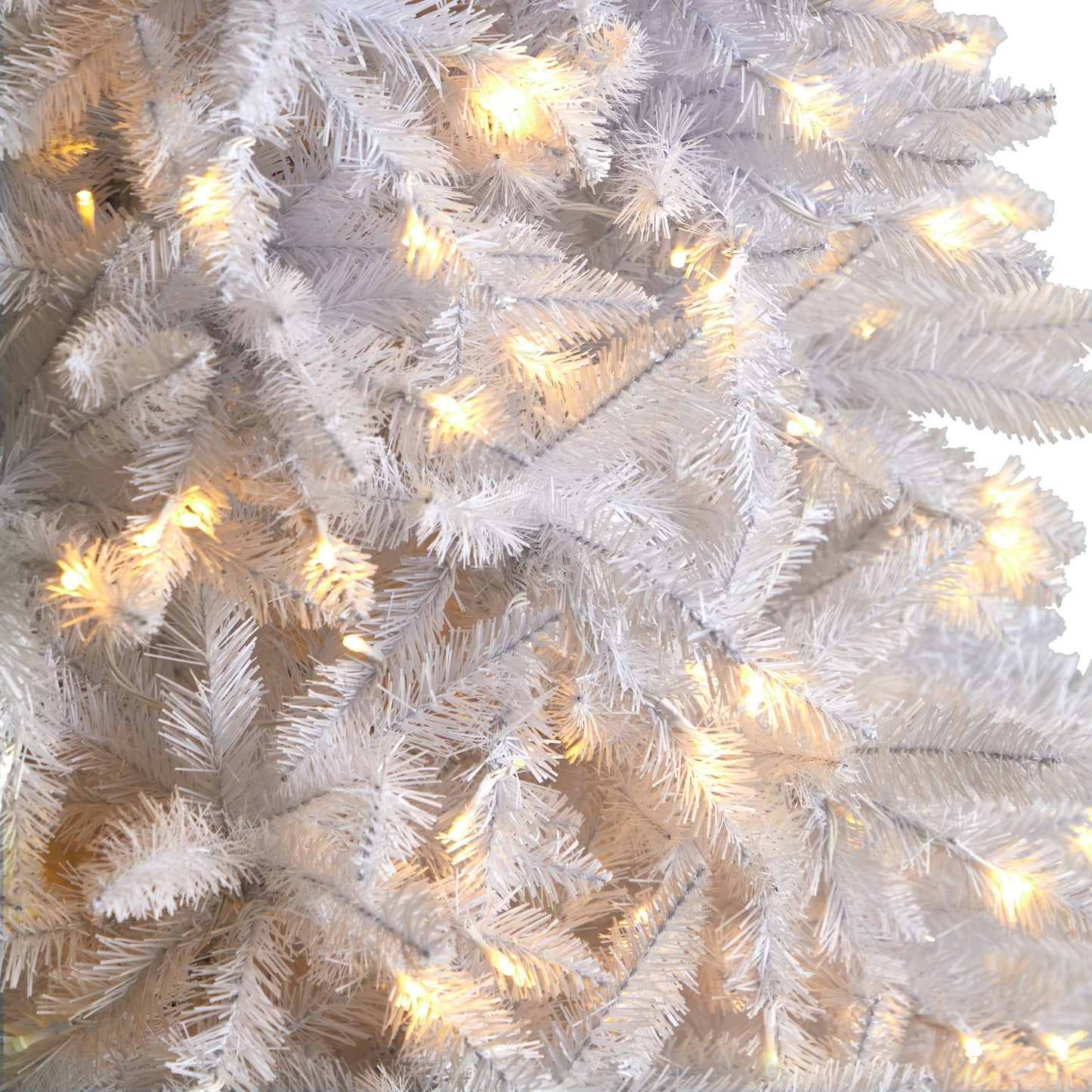 11’ Slim White Artificial Christmas Tree with 950 Warm White LED Lights and 2836 Bendable Branches - Tampa Home & Garden Store