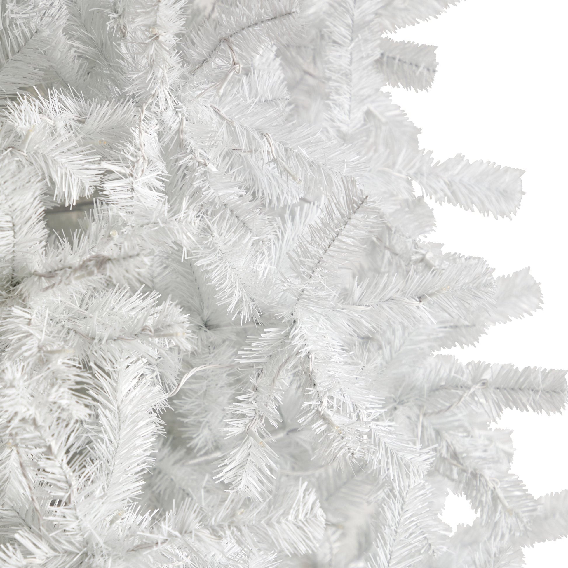 11' White Artificial Christmas Tree with 2720 Bendable Branches and 1000 LED Lights - Tampa Home & Garden Store