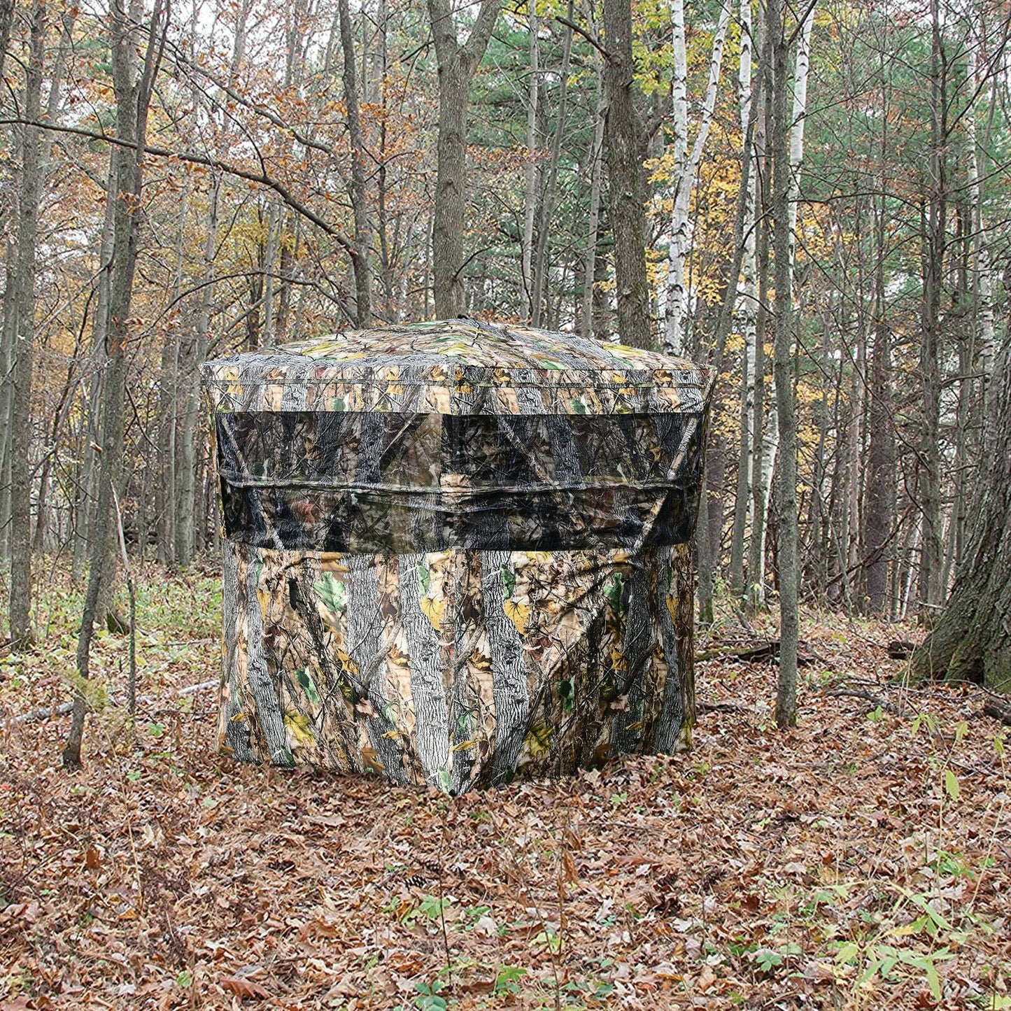 GemGear 3 Person Portable Surround View Tent with slide mesh window in camouflage pattern on Tampa Home & Garden Store