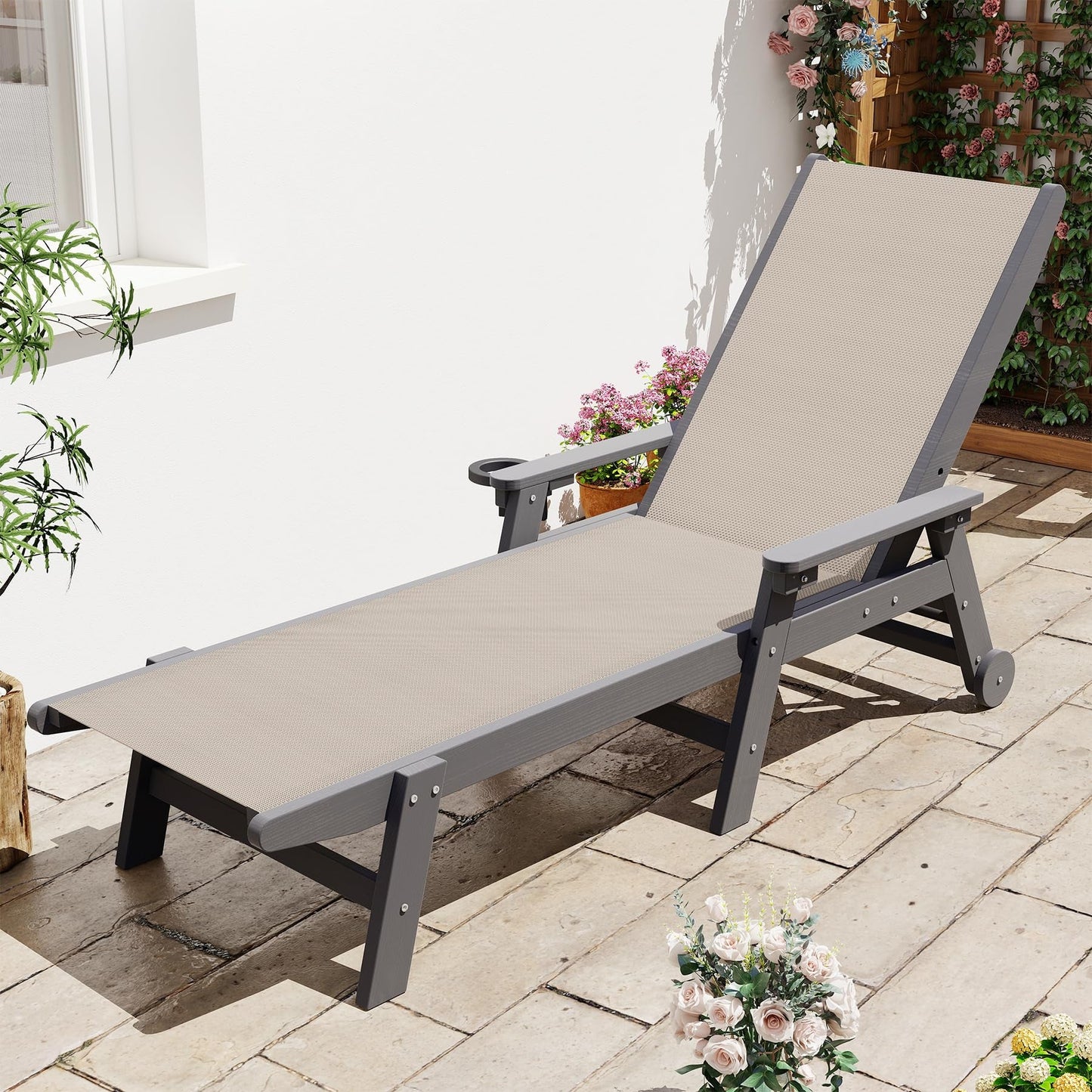 Adjustable HDPE Chaise Lounge and Outdoor Chair