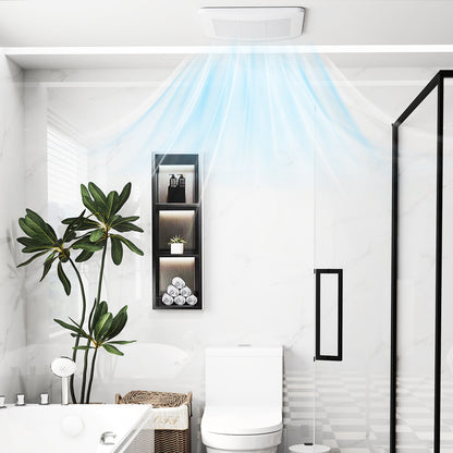 Ventilador de techo para baño de 50/80/110 CFM con Pick-A-Flow y conducto de 4 pulgadas