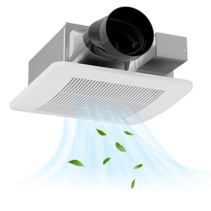 Ventilador de techo para baño de 50/80/110 CFM con Pick-A-Flow y conducto de 4 pulgadas
