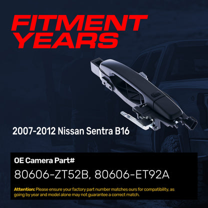 Exterior door handle for Nissan Sentra B16 2007-2012 passenger side w/o keyhole primed black on Tampa Home & Garden Store