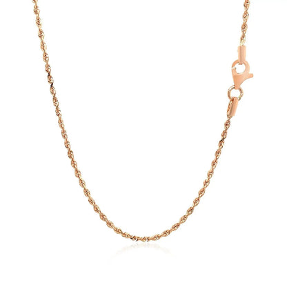14k rose gold solid diamond-cut rope chain necklace 1.5mm Bids.com on Tampa Home & Garden Store