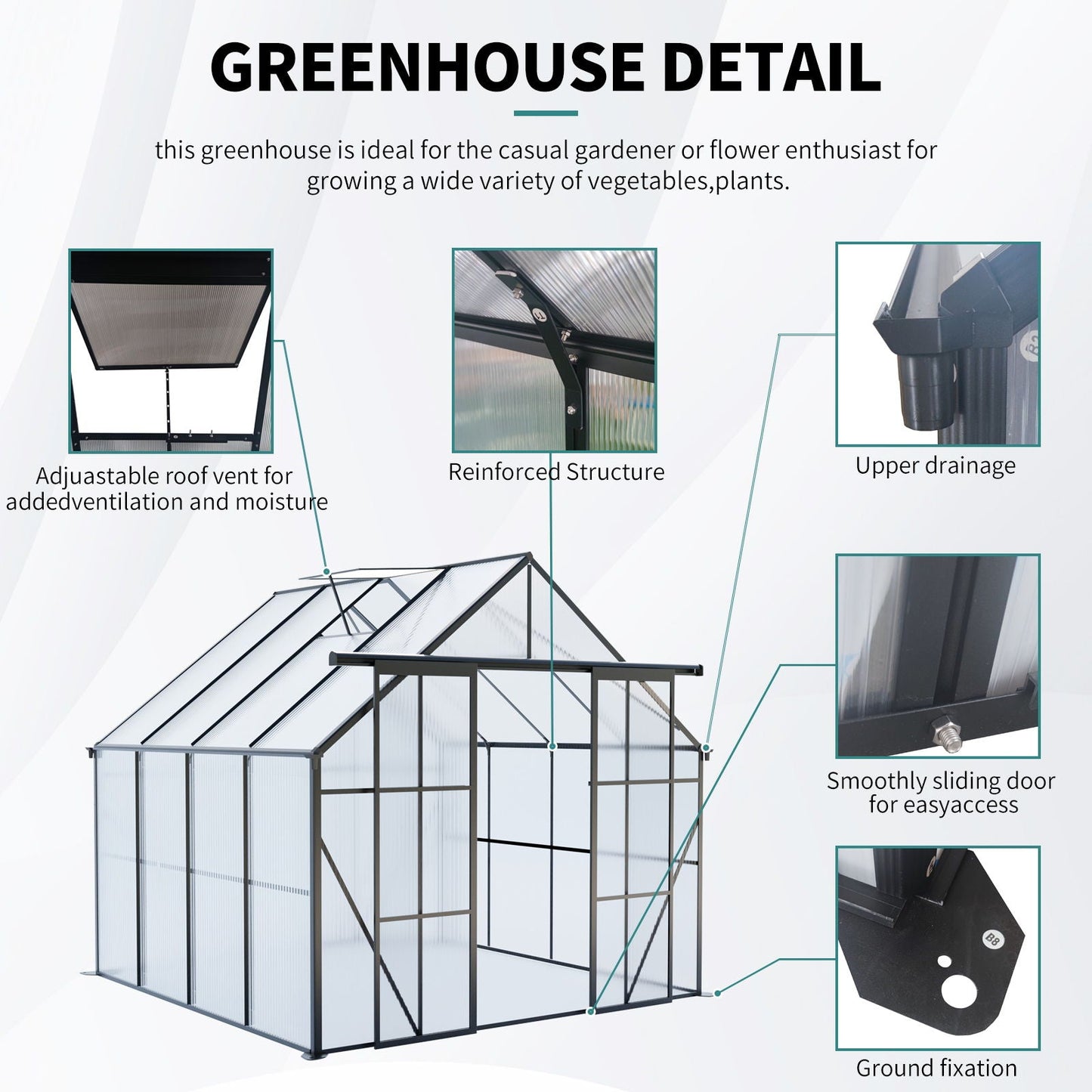 Heavy Duty Double Door Polycarb House and Pegs
