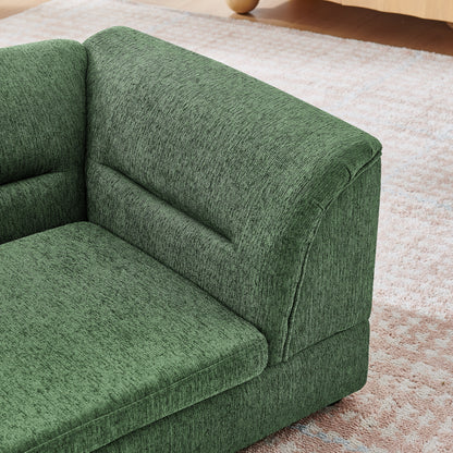 Oversized Pet Sofa by HouseOfZazla in emerald green textured fabric with curved armrests on Tampa Home & Garden Store