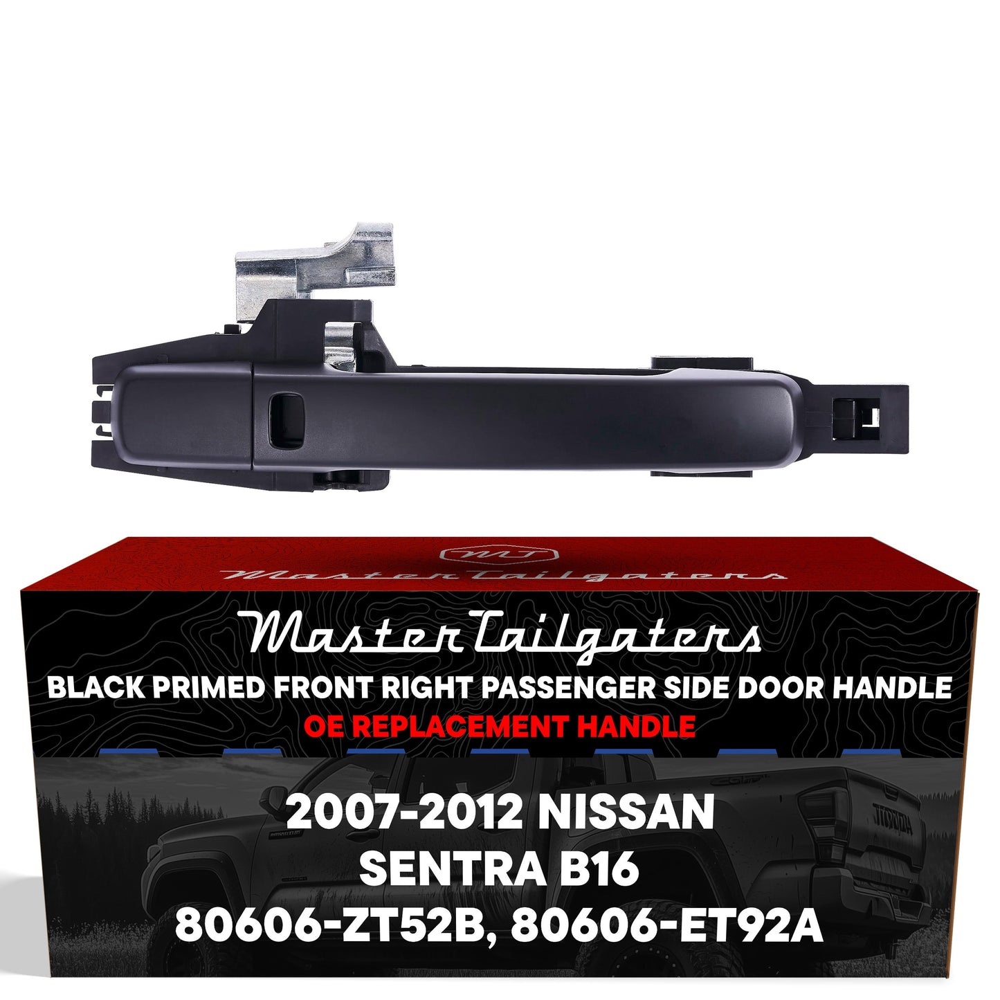 Exterior door handle black primed Nissan Sentra B16 passenger side Master Tailgaters on Tampa Home & Garden Store